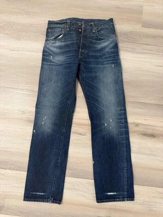 Levi’s 501 XX Men’s Jeans W31 L32 Dark Wash Button Fly Straight Leg Denim - Picture 3 of 12